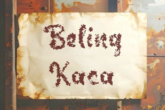 Beling Kaca: A Distressed Script Font for Editorial Design