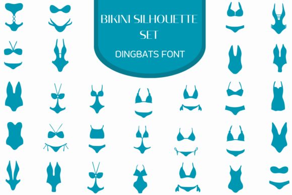 Bikini Silhouette Set: A Playful Typeface for Web Design