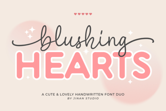 Blushing Hearts Duo: A Romantic Display Font for Web