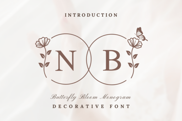 Butterfly Bloom Monogram: A Decorative Font for Makers