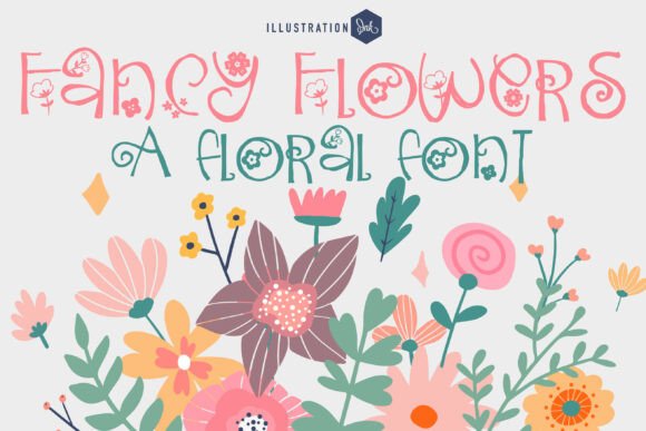 Fancy Flowers Family: A Whimsical Floral Typeface for Makers