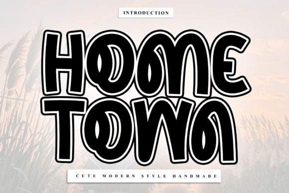 Home Town: A Rhythmic Script Font for Editorial Design