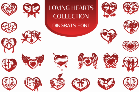 Loving Hearts Collection: A Romantic Typeface for Editors
