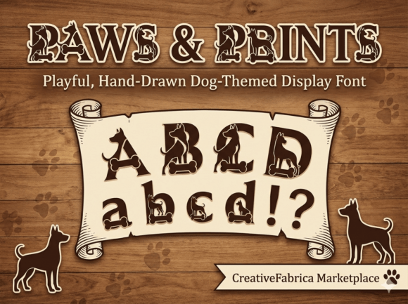 Paws Prints: A Playful Display Font for Your Brand
