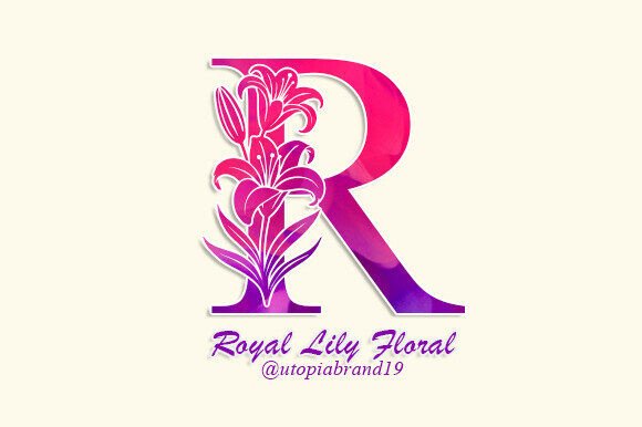 Royal Lily Floral Monogram: A Premium Display Font for Brands